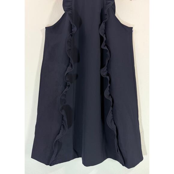 NWT Ted Baker Torriya Navy Blue Ruffle Halterneck Dress Tunic Sz 4 Sleeveless - Picture 7 of 13